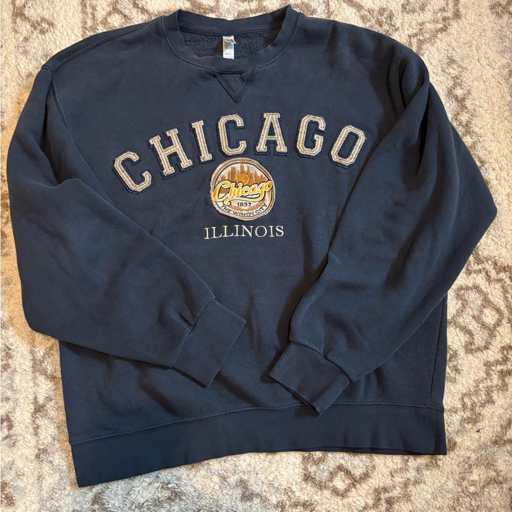 Chicago Illinois Navy Blue Men's Sweater